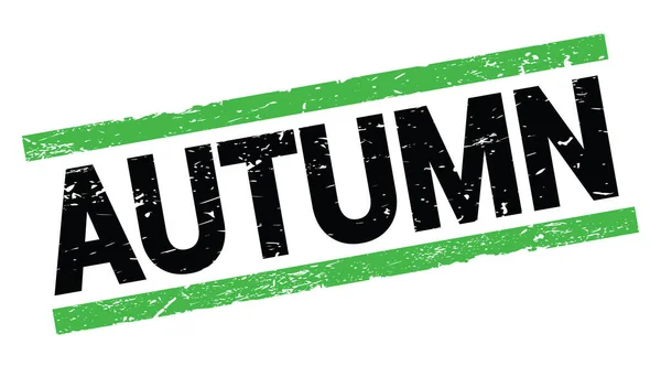 Texto Autumn Escrito Signo Sello Rectángulo Verde —  Fotos de Stock