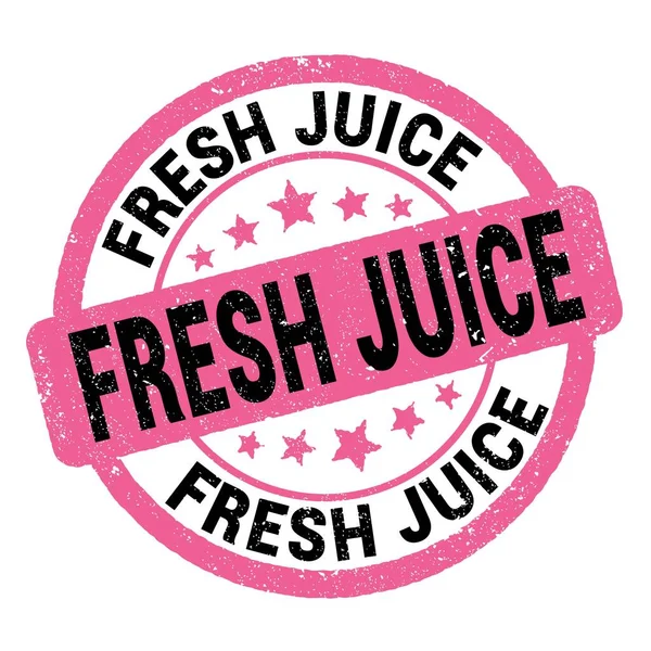 Fresh Juice Text Skriven Rosa Svart Grungy Stämpel Tecken — Stockfoto