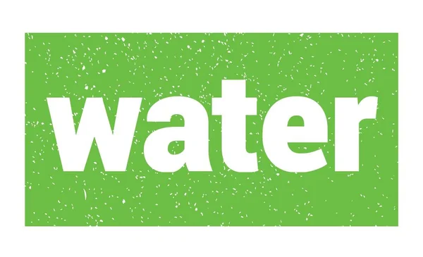 Woda Tekst Napisany Zielonym Grungy Znak Znaczka — Zdjęcie stockowe