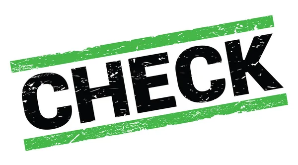Check Text Written Green Rectangle Stamp Sign — Fotografia de Stock