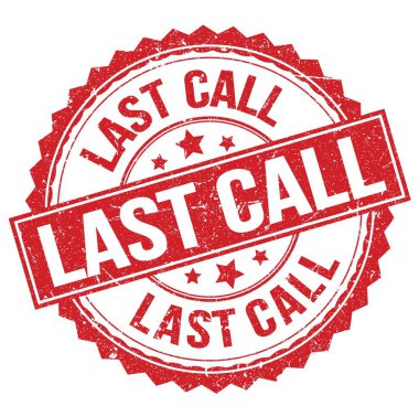 Son arama metni kırmızı yuvarlak pul işareti üzerine yazılmış