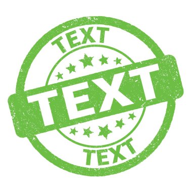 Yeşil grungy pul işareti üzerine yazılmış TEXT metni.