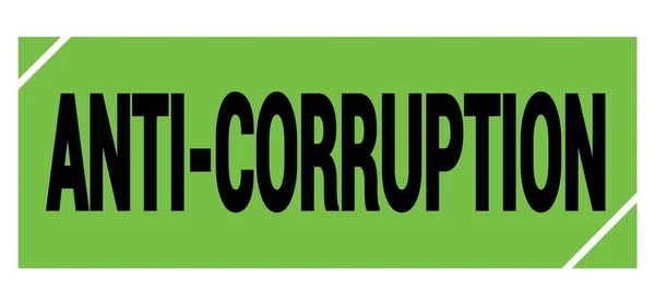 Coruption Text Napsaný Zeleno Černé Grungy Razítko — Stock fotografie