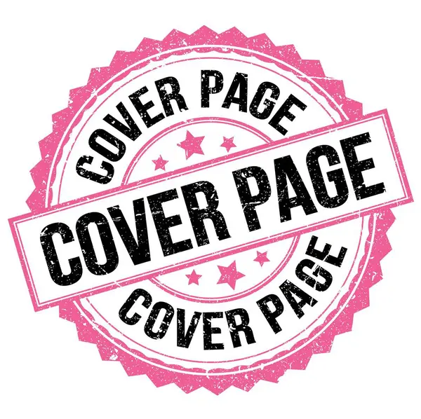Cover Page Text Written Pink Black Stamp Sign — Stock Photo, Image