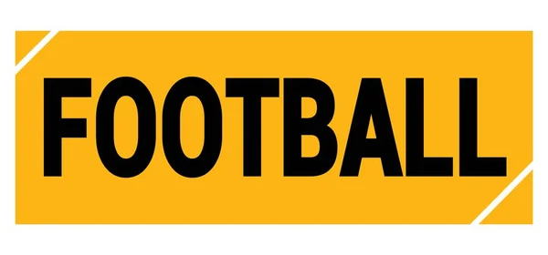 Fútbol Texto Escrito Amarillo Negro Signo Grungy Sello —  Fotos de Stock
