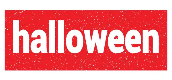 Halloween Testo Scritto Sul Cartello Rosso Grungy Timbro — Foto Stock