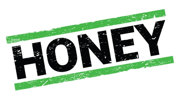 Honey Tekst Napisany Zielonym Prostokątnym Znaku Znaczka — Zdjęcie stockowe