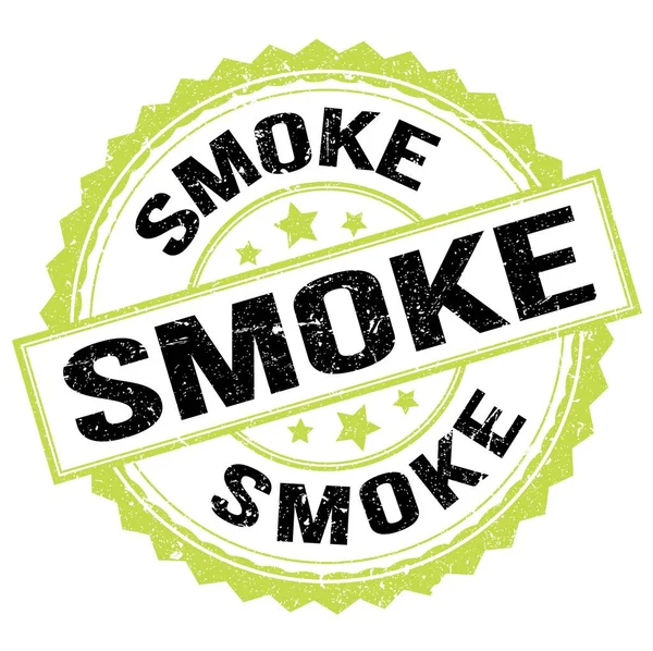 Smoke Texto Escrito Verde Negro Ronda Sello Signo — Foto de Stock