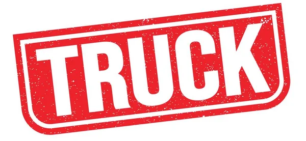 Truck Text Written Red Grungy Stamp Sign — Foto de Stock