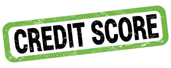 Credit Score Text Written Green Black Rectangle Stamp Sign — Stock Photo, Image