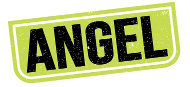 Yeşil-siyah grungy işareti üzerine yazılmış ANGEL metni.