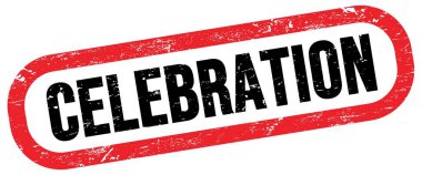 Kutlama, kırmızı-siyah dikdörtgen işareti üzerine metin.