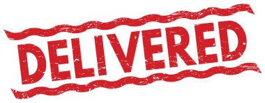 Kırmızı satır damgası üzerine yazılmış DELIVERED metni.