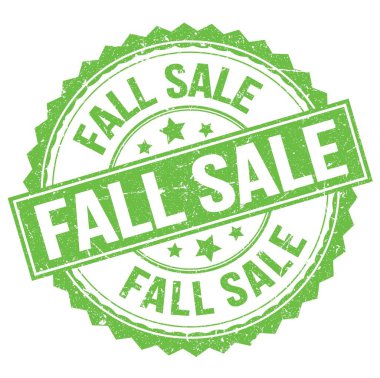 Yeşil yuvarlak pul işareti üzerine yazılmış sonbahar satışı metni