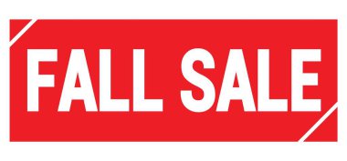 Kırmızı grungy işareti üzerine yazılmış sonbahar satışı metni.