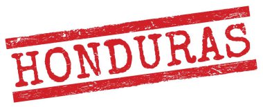 Kırmızı grungy satır işareti üzerine yazılmış HONDURAS metni.