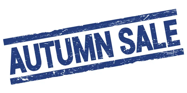 Autumn Prodej Text Napsaný Modrém Obdélníkovém Znaku — Stock fotografie
