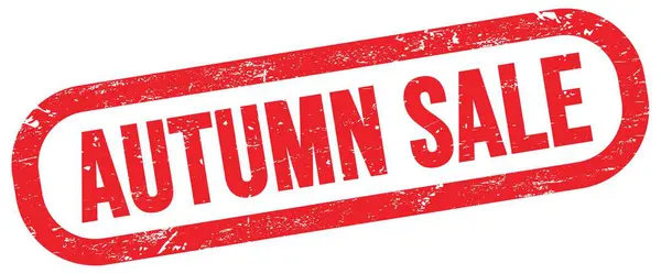 Autumn Sale Text Red Rectangle Stamp Sign — Stock Photo, Image