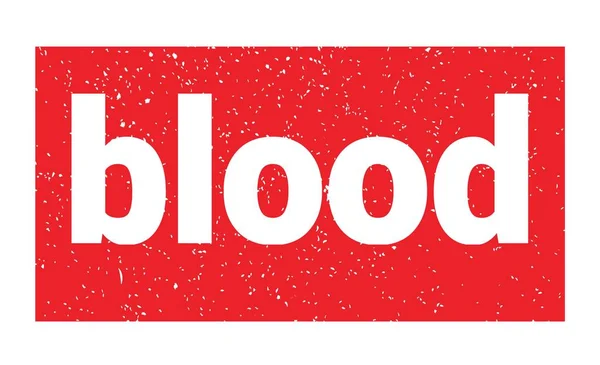 Bloed Tekst Geschreven Rood Grungy Stempel Teken — Stockfoto