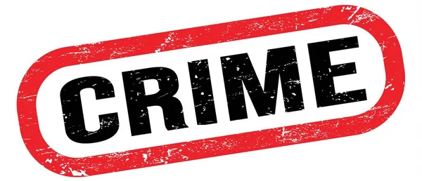 Crime Kırmızı Siyah Dikdörtgen Mühür Işareti Üzerine Metin — Stok fotoğraf
