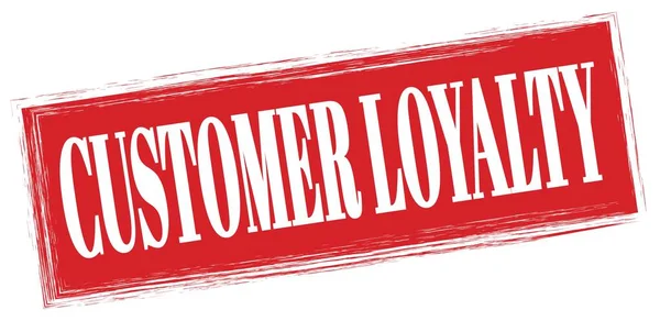Customer Loyalty Text Written Red Rectangle Stamp Sign —  Fotos de Stock