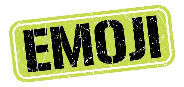 Emoji Text Written Green Black Grungy Stamp Sign — Stockfoto