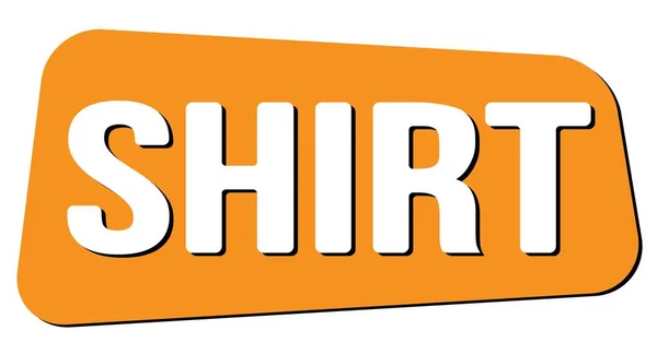Shirt Texto Escrito Sinal Carimbo Trapézio Laranja — Fotografia de Stock