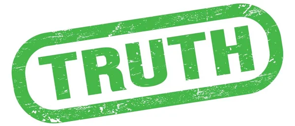 Truth Text Written Green Rectangle Stamp Sign — Stock Photo, Image