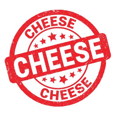 Kırmızı grungy mühür işareti üzerine yazılmış Cheese metni.