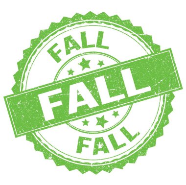 Yeşil yuvarlak pul işareti üzerine yazılmış sonbahar metni