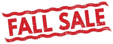 Sonbahar satışı metni kırmızı çizgiler işareti üzerine yazıldı.