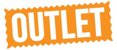 OUTlet metni turuncu zig zag işareti üzerine yazıldı.