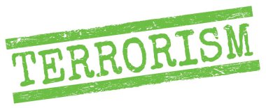 Yeşil grungy satır işareti üzerine yazılmış TERRORISM metni.