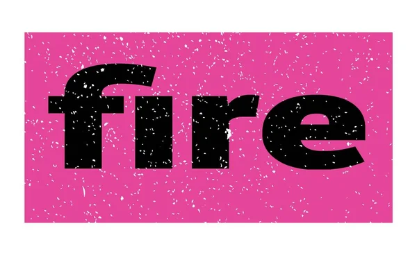 Fire Text Written Pink Black Grungy Stamp Sign — Stockfoto