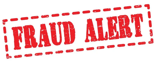 Text Upozornění Fraud Napsaný Červeném Znaku Pomlčky — Stock fotografie