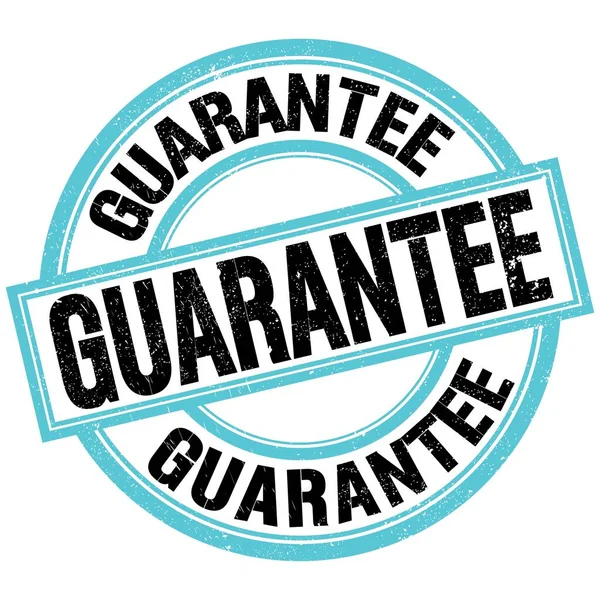 Guarantee Text Written Blue Black Stamp Sign — Stock Photo, Image