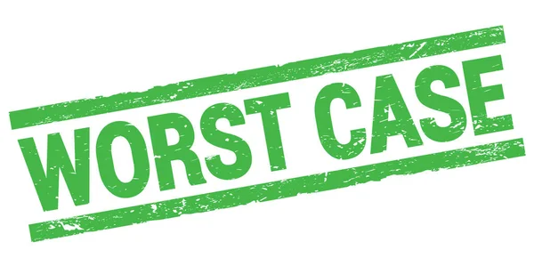 stock image WORST CASE text written on green rectangle stamp sign.