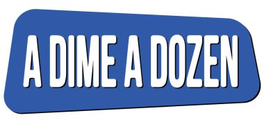 Bir DIME Mavi trapez damgasıyla yazılmış düzinelerce metin.