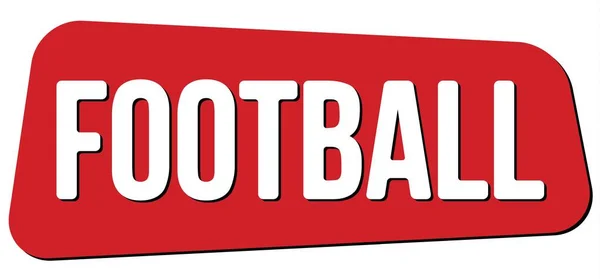 Text Football Napsaný Červeném Znaku Trapeze — Stock fotografie