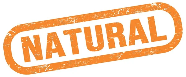 Natural Text Auf Orangefarbenem Stempelschild — Stockfoto
