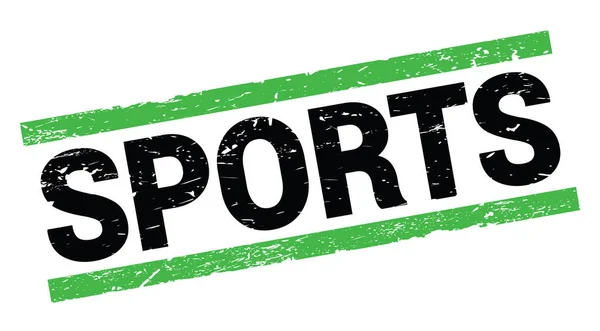 Sporty Tekst Napisany Zielonym Prostokątnym Znaku Znaczka — Zdjęcie stockowe