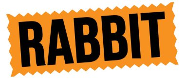RABBIT metni turuncu-siyah zig-zag mühür işareti üzerine yazılmış.