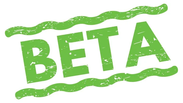 Tekst Beta Napisany Zielonych Liniach Znak Znaczka — Zdjęcie stockowe
