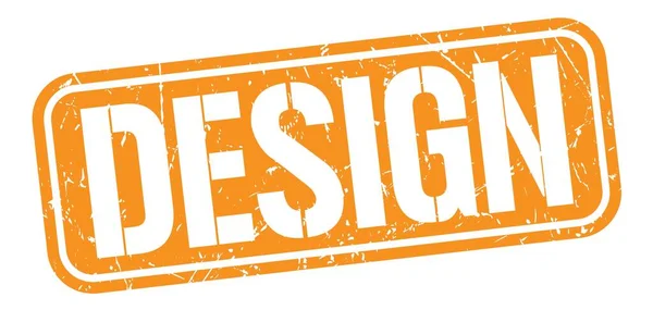 Design Text Skriven Orange Grungy Stämpel Tecken — Stockfoto