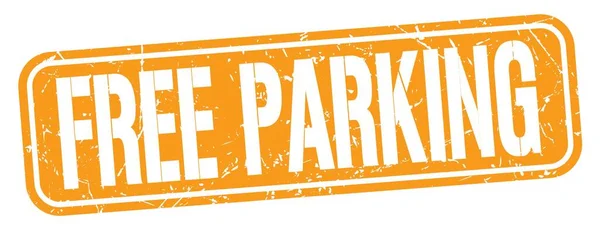 Parcheggio Gratuito Testo Scritto Sul Segno Del Timbro Grungy Arancione — Foto Stock