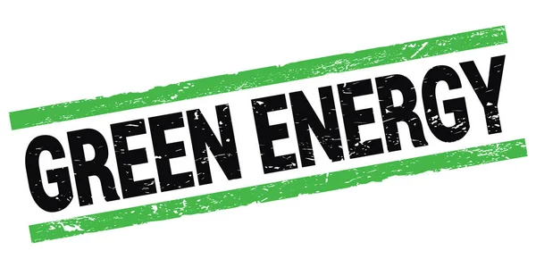 Zöld Energia Szöveg Fekete Zöld Téglalap Alakú Bélyegzőtáblára Írva — Stock Fotó