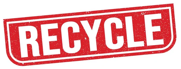 Recycle Text Skriven Röd Grungy Stämpel Tecken — Stockfoto