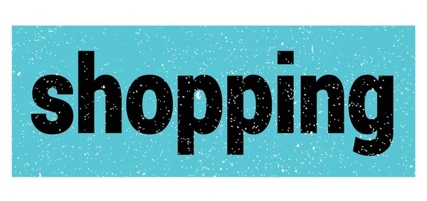 青黒のグランジスタンプ記号で書かれたショッピングテキスト — ストック写真