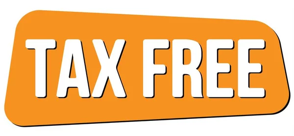 Tax Gratis Text Skriven Orange Trapets Stämpel Tecken — Stockfoto