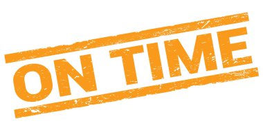 On TIME metni turuncu dikdörtgen mühür işareti üzerine yazıldı.